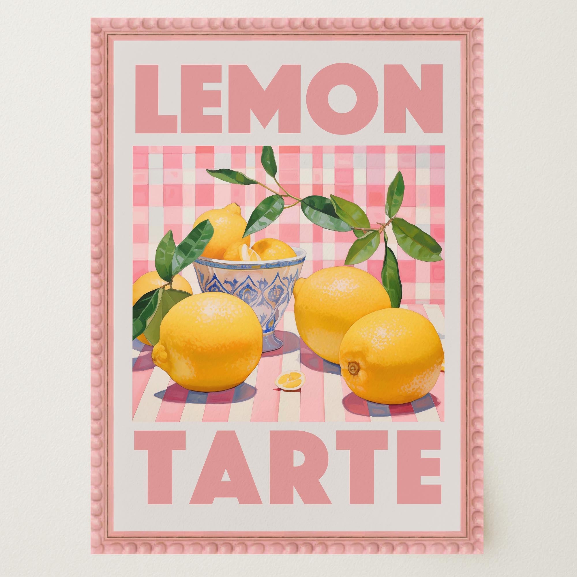 Lemon Tarte Still Life Retro Kitchen Wall Art Print-Skudaboo