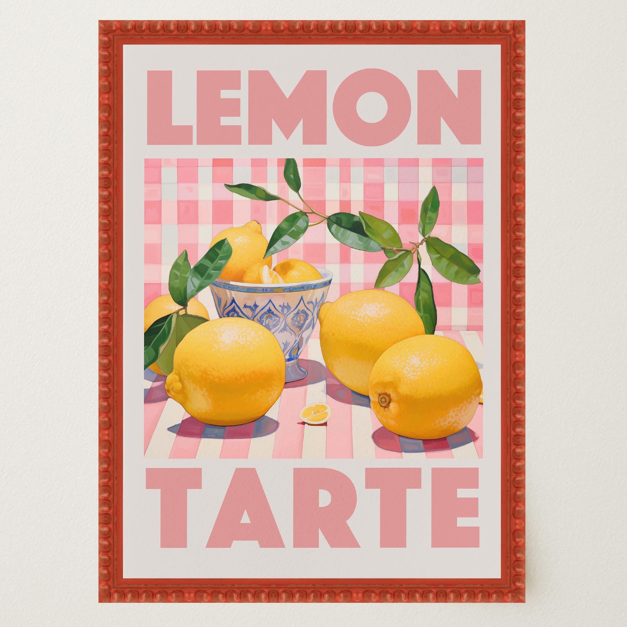 Lemon Tarte Still Life Retro Kitchen Wall Art Print-Skudaboo