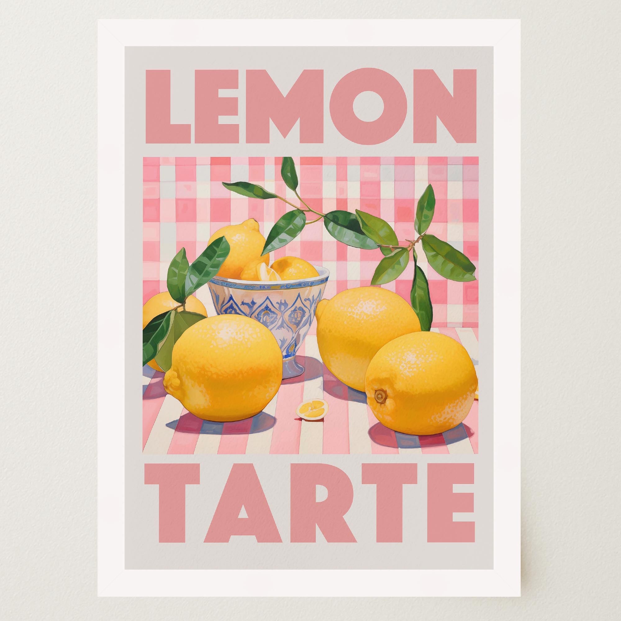 Lemon Tarte Still Life Retro Kitchen Wall Art Print-Skudaboo