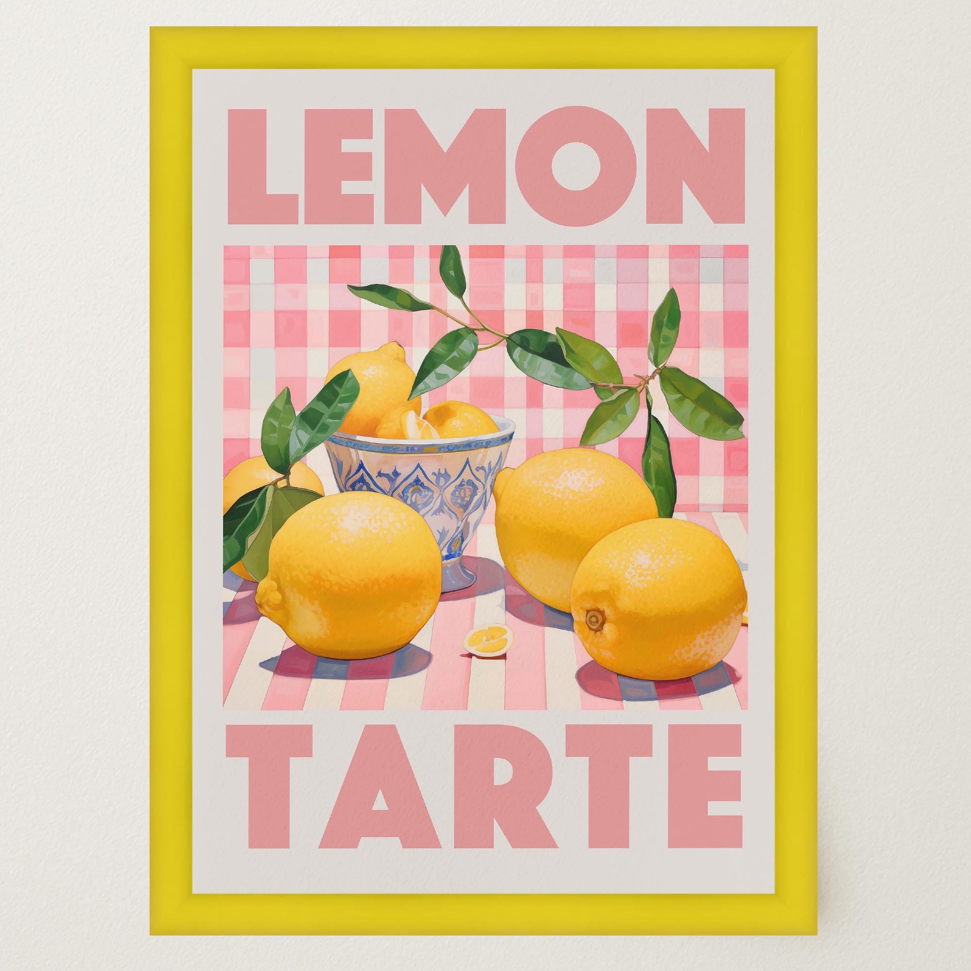 Lemon Tarte Still Life Retro Kitchen Wall Art Print-Skudaboo
