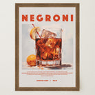 Negroni Cocktail Retro Wall Art Print-Skudaboo