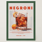 Negroni Cocktail Retro Wall Art Print-Skudaboo
