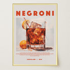 Negroni Cocktail Retro Wall Art Print-Skudaboo