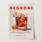 Negroni Cocktail Retro Wall Art Print-Skudaboo