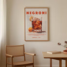 Negroni Cocktail Retro Wall Art Print-Skudaboo