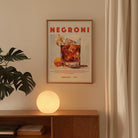 Negroni Cocktail Retro Wall Art Print-Skudaboo