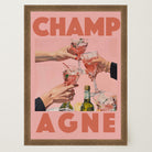 Champagne Retro Wall Art Print-Skudaboo