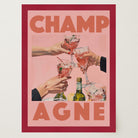 Champagne Retro Wall Art Print-Skudaboo