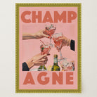 Champagne Retro Wall Art Print-Skudaboo