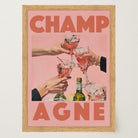 Champagne Retro Wall Art Print-Skudaboo