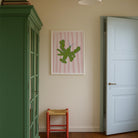 Pink & Green Stripe Lobster Stripe Wall Art Print-Skudaboo