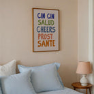 Cin Cin Salute Italian Bar Typography Wall Art Print-Skudaboo
