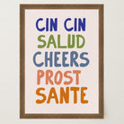 Cin Cin Salute Italian Bar Typography Wall Art Print-Skudaboo
