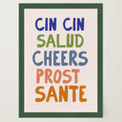 Cin Cin Salute Italian Bar Typography Wall Art Print-Skudaboo
