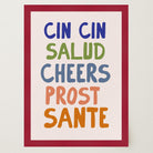 Cin Cin Salute Italian Bar Typography Wall Art Print-Skudaboo