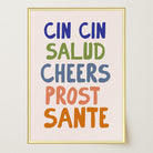 Cin Cin Salute Italian Bar Typography Wall Art Print-Skudaboo