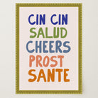 Cin Cin Salute Italian Bar Typography Wall Art Print-Skudaboo