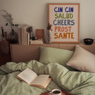 Cin Cin Salute Italian Bar Typography Wall Art Print-Skudaboo