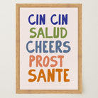 Cin Cin Salute Italian Bar Typography Wall Art Print-Skudaboo