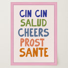 Cin Cin Salute Italian Bar Typography Wall Art Print-Skudaboo