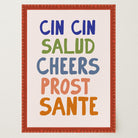 Cin Cin Salute Italian Bar Typography Wall Art Print-Skudaboo