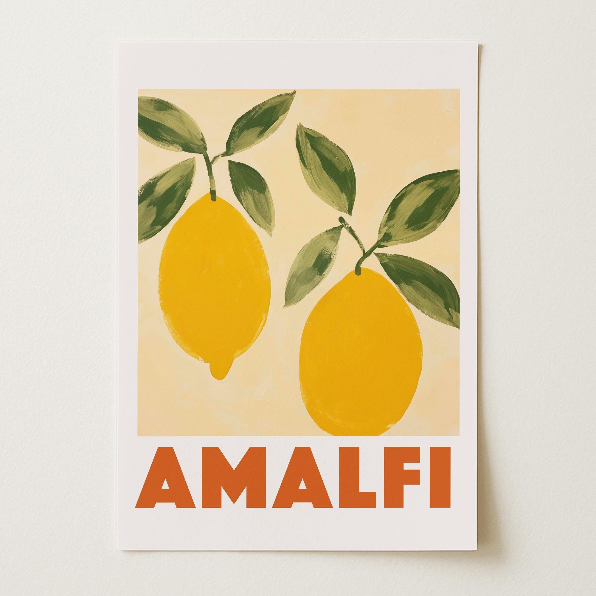 Amalfi Lemons Mediterranean Wall Art Print-Skudaboo