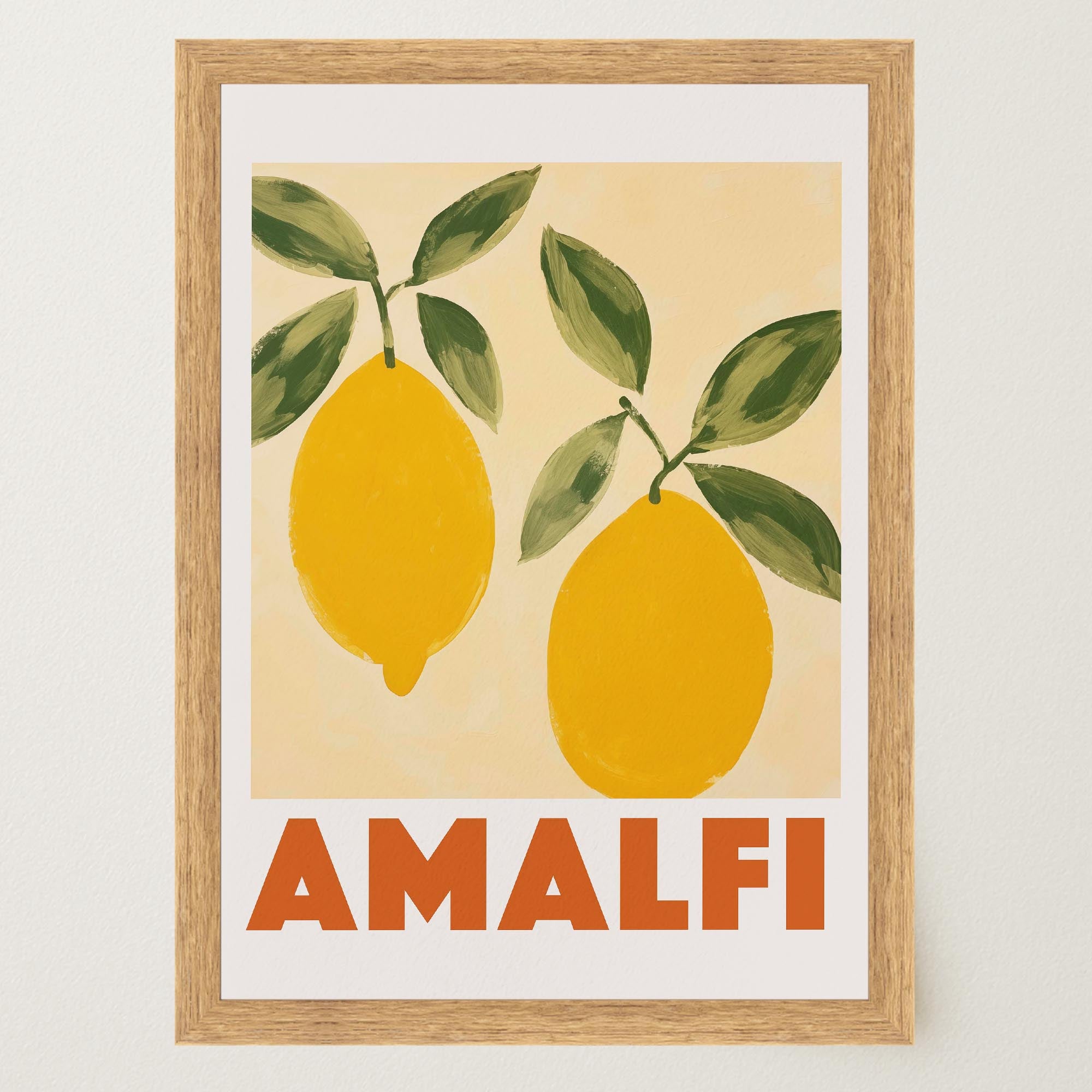 Amalfi Lemons Mediterranean Wall Art Print-Skudaboo