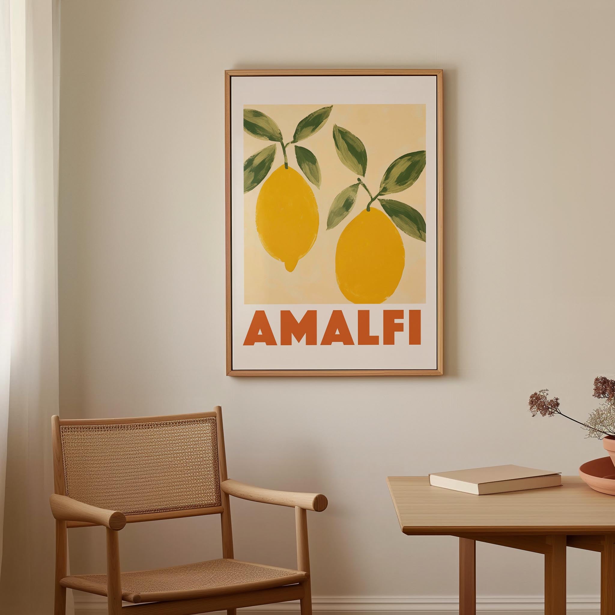 Amalfi Lemons Mediterranean Wall Art Print-Skudaboo