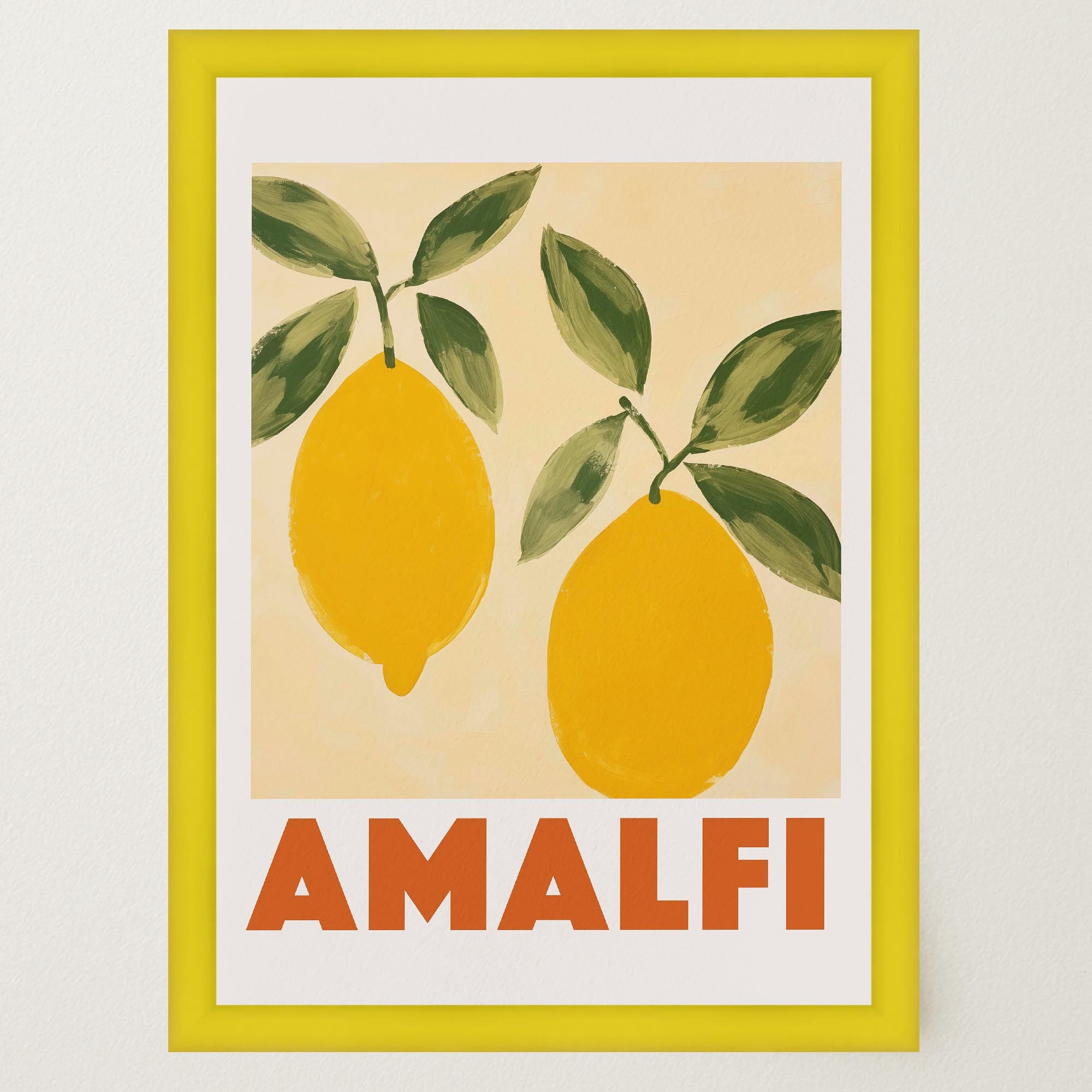 Amalfi Lemons Mediterranean Wall Art Print-Skudaboo