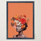 Flower Crown Portrait Wall Art Print-Skudaboo