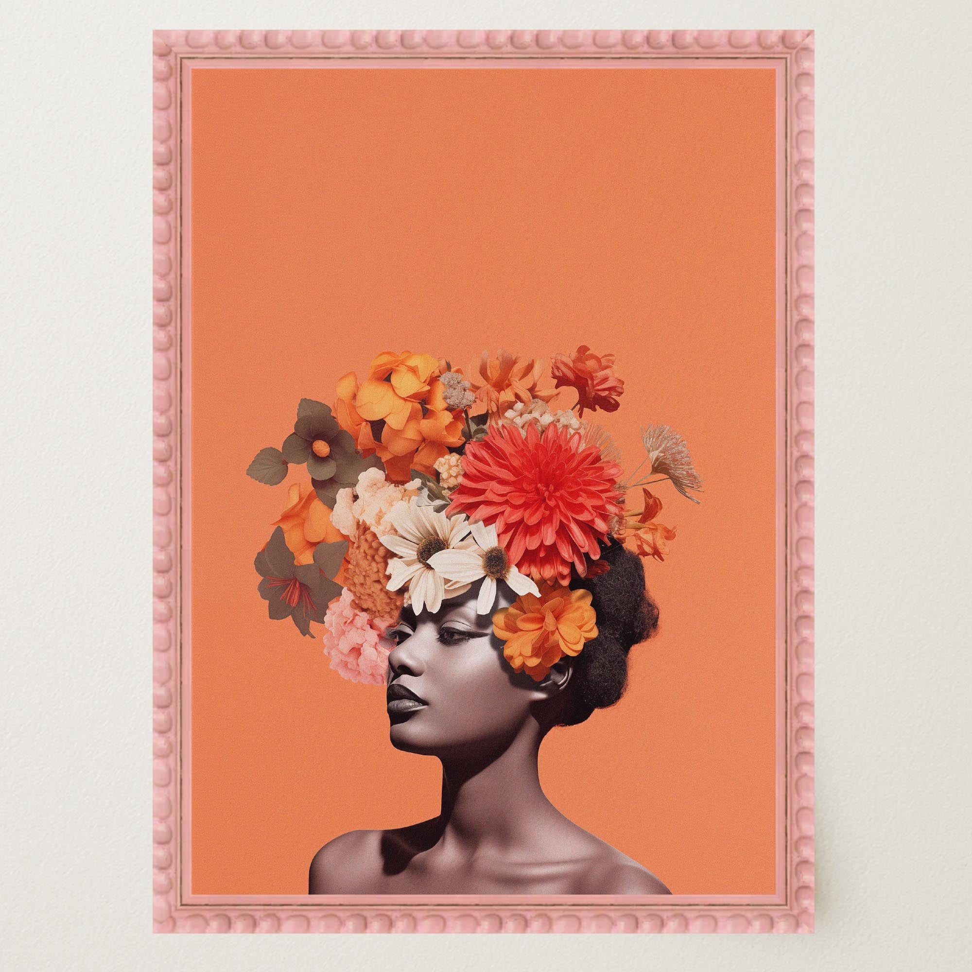Flower Crown Portrait Wall Art Print-Skudaboo