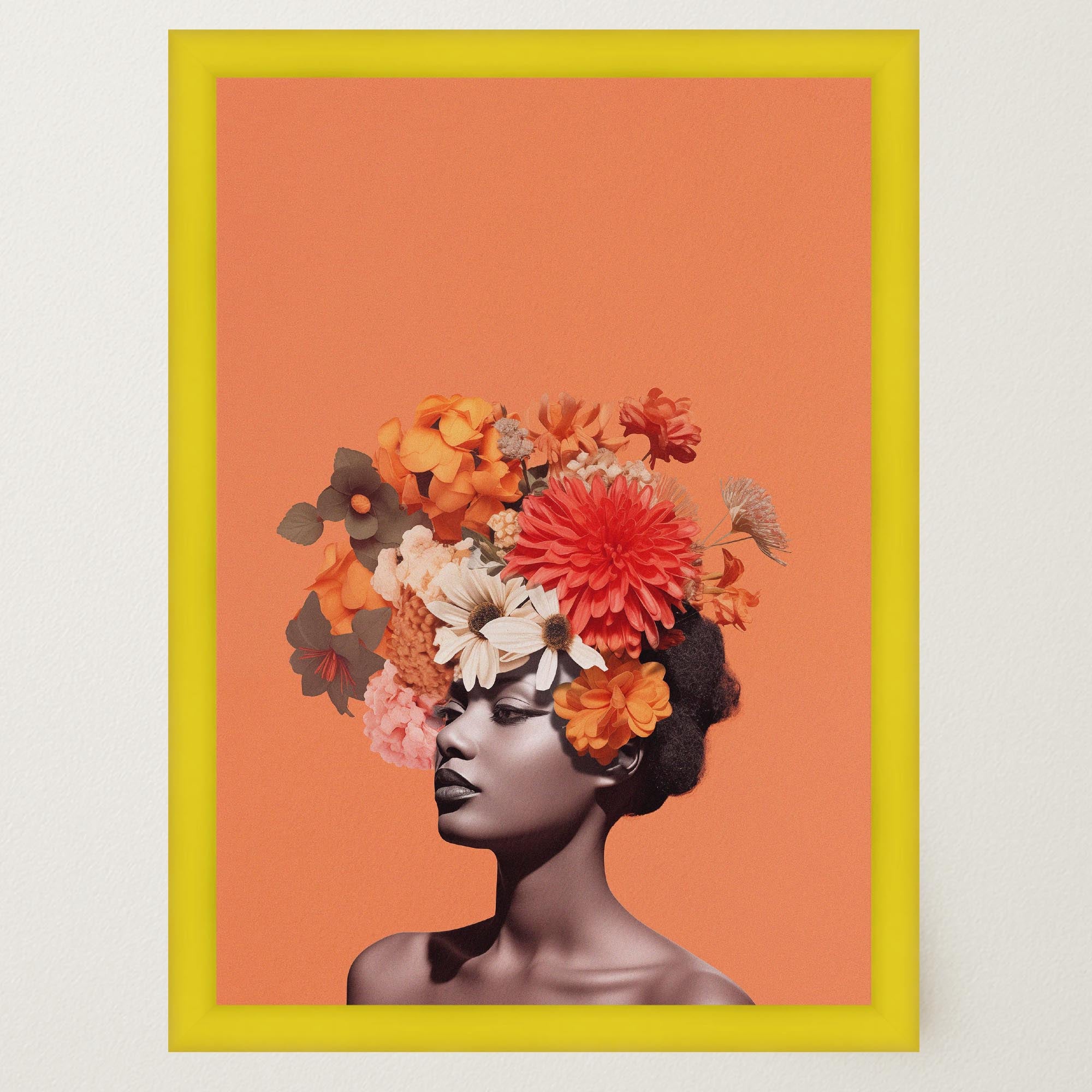 Flower Crown Portrait Wall Art Print-Skudaboo