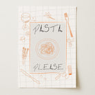 Pasta Please Modern Wall Art Print-Skudaboo