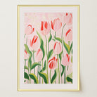 Pink Tulip Garden Botanical Wall Art Print-Skudaboo