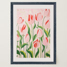 Pink Tulip Garden Botanical Wall Art Print-Skudaboo