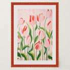 Pink Tulip Garden Botanical Wall Art Print-Skudaboo