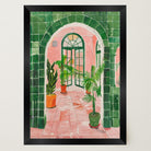 Mediterranean Garden Archway Wall Art Print-Skudaboo