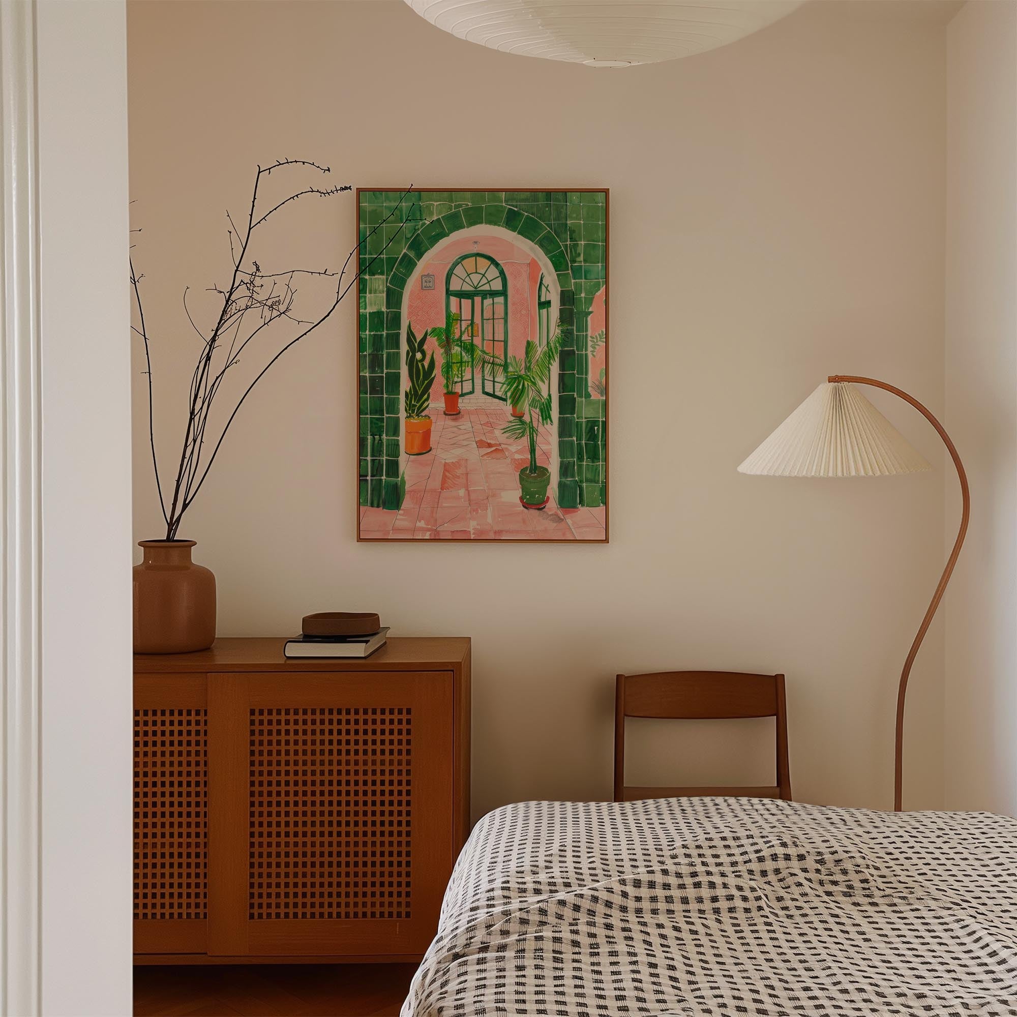 Mediterranean Garden Archway Wall Art Print-Skudaboo