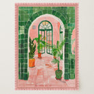 Mediterranean Garden Archway Wall Art Print-Skudaboo