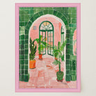 Mediterranean Garden Archway Wall Art Print-Skudaboo