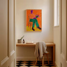 Man with Flowers Modern Wall Art Print-Skudaboo