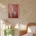 Flying Crane Birds Wall Art Print-Skudaboo