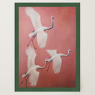 Flying Crane Birds Wall Art Print-Skudaboo