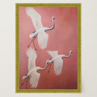 Flying Crane Birds Wall Art Print-Skudaboo