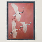 Flying Crane Birds Wall Art Print-Skudaboo