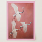 Flying Crane Birds Wall Art Print-Skudaboo