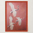 Flying Crane Birds Wall Art Print-Skudaboo