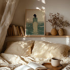 Woman Into the Sea Wall Art Print-Skudaboo