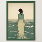 Woman Into the Sea Wall Art Print-Skudaboo