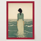 Woman Into the Sea Wall Art Print-Skudaboo